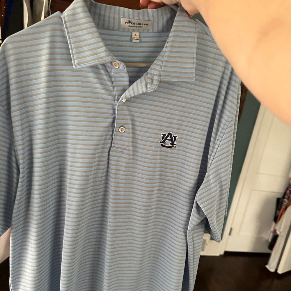 Men’s auburn Peter millar shirt large